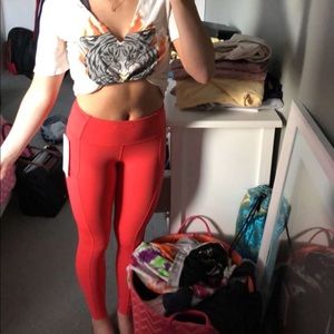 Neon orange Hip Huggers Lululemon